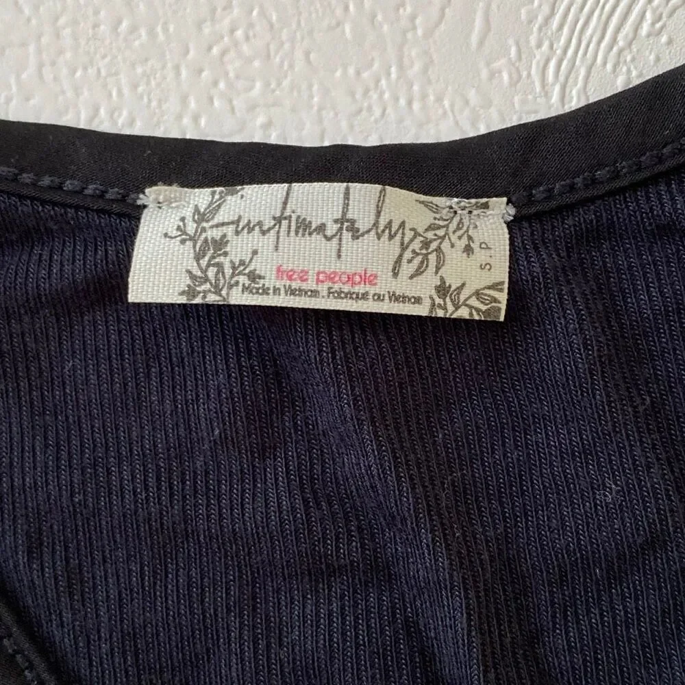 Free People Intimately Navy Blue Racerback Tank Top Women’s Size S